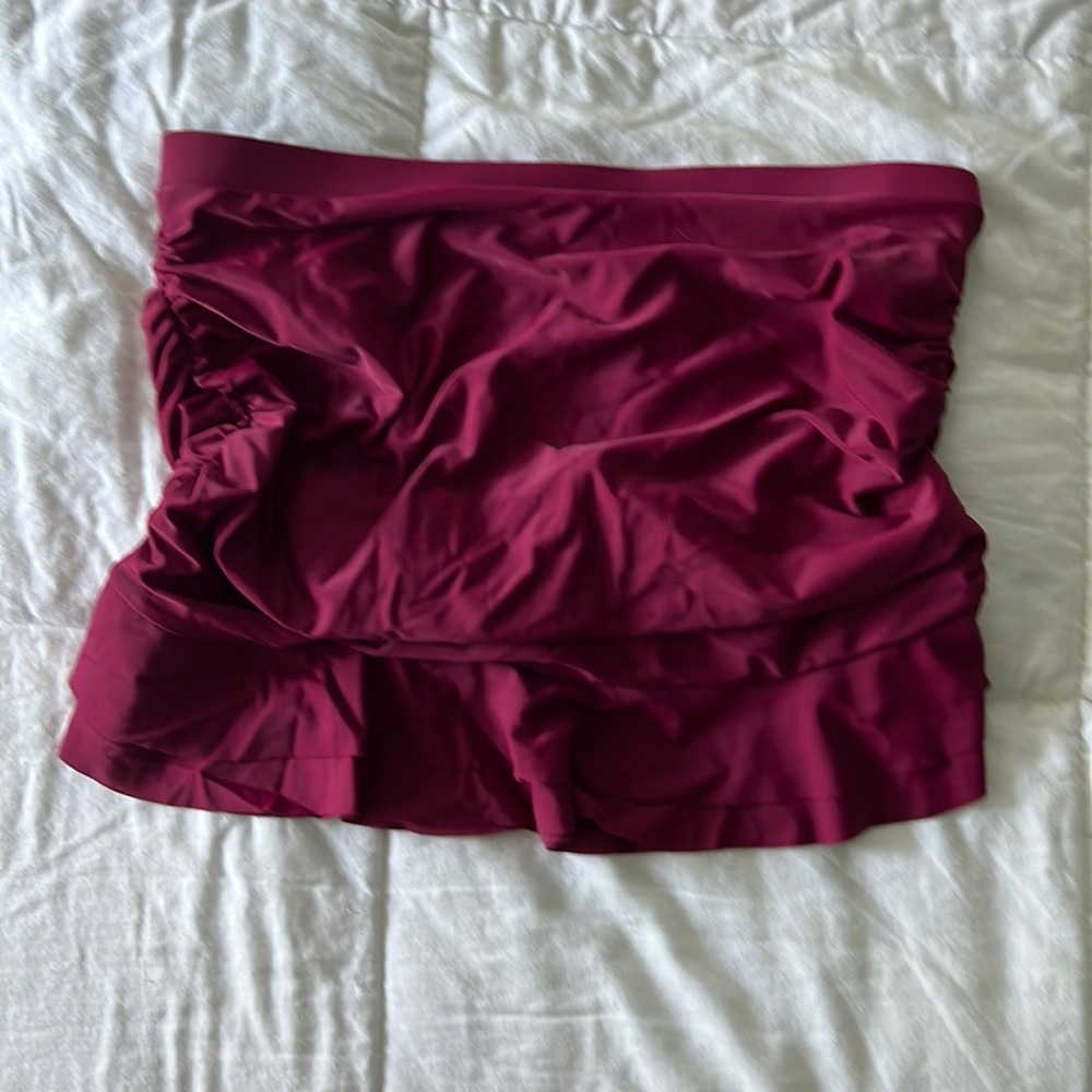 Swim skirt with attached bottoms
